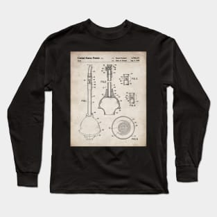 Toilet Plunger Patent - Housewarming Bathroom Art - Antique Long Sleeve T-Shirt